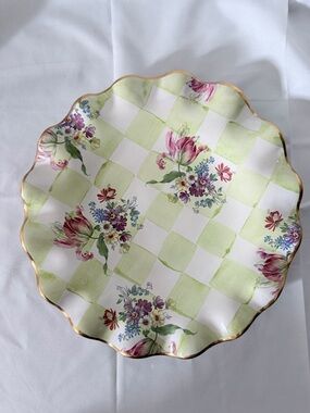 Mackenzie Childs - Retired Honeymoon collection.  9” plate in Sweet Pea.